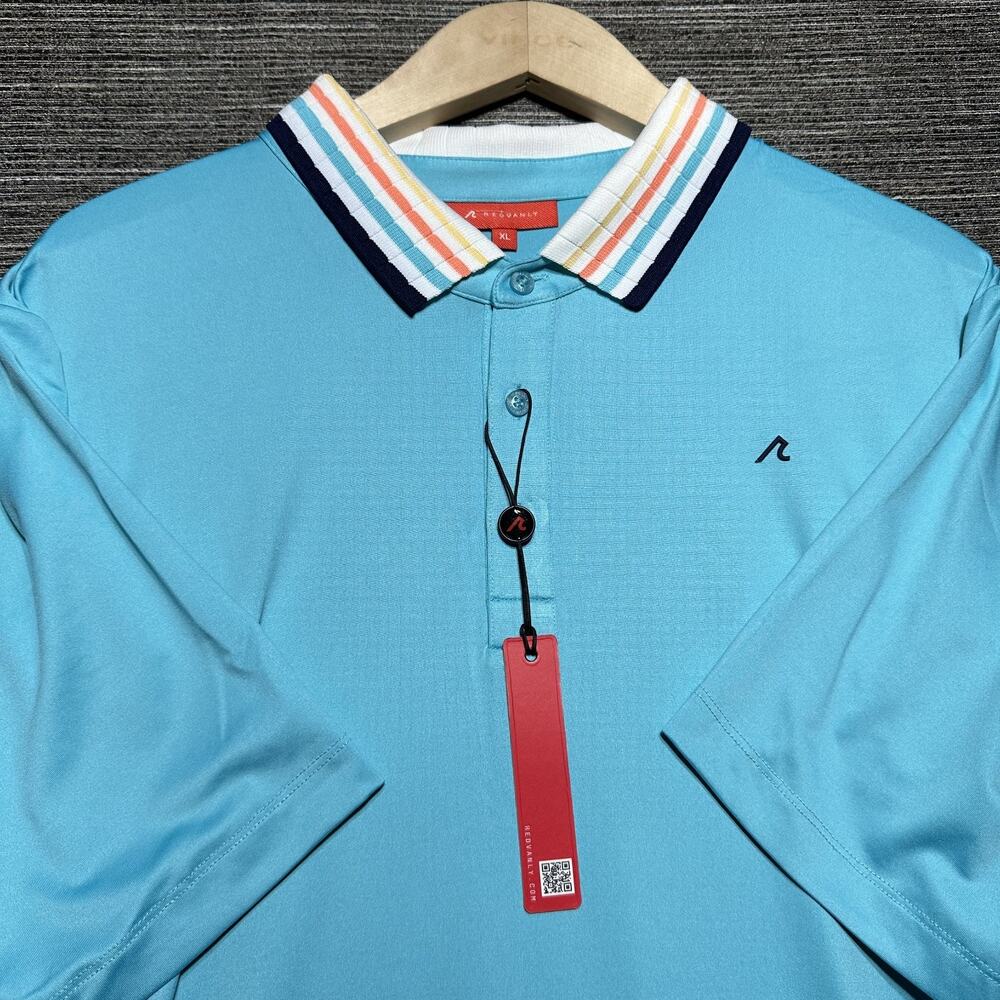 Redvanly Mael Polo Shirt Men's XL Blue Curacao Short Sleeve Golf R2505